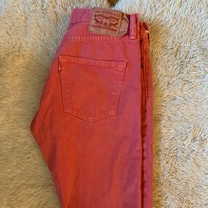 Levi’s 501 33x34 button fly red jeans